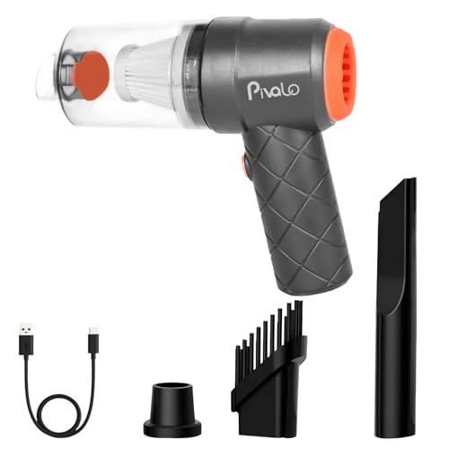 Image of Pivalo 2-in-1 Cordless Car Vacuum Cleaner with Powerful Suction, Filter, 3 Nozzles & USB Charging | Portable Wireless Mini Car Air Blower for Home, Office & Travel Cleaning (Pack of 1, Black)