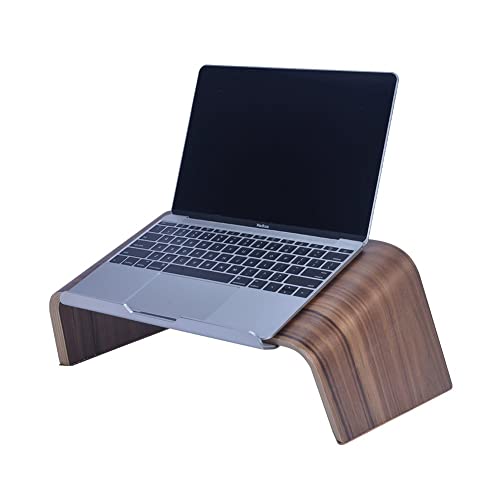 Samdi Wood Laptop Stand, Computer Tray Gradient Oblique Holder Desktop Bracket Dock For Apple Air Pro, Notebook, Retina 11 12 13 15 And Other Pc Notebook (Walnut) #TOP6