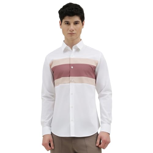 Image of United Colors of Benetton Slim Fit Spread Collar Solid Shirt - 26P5CB102PLNI902