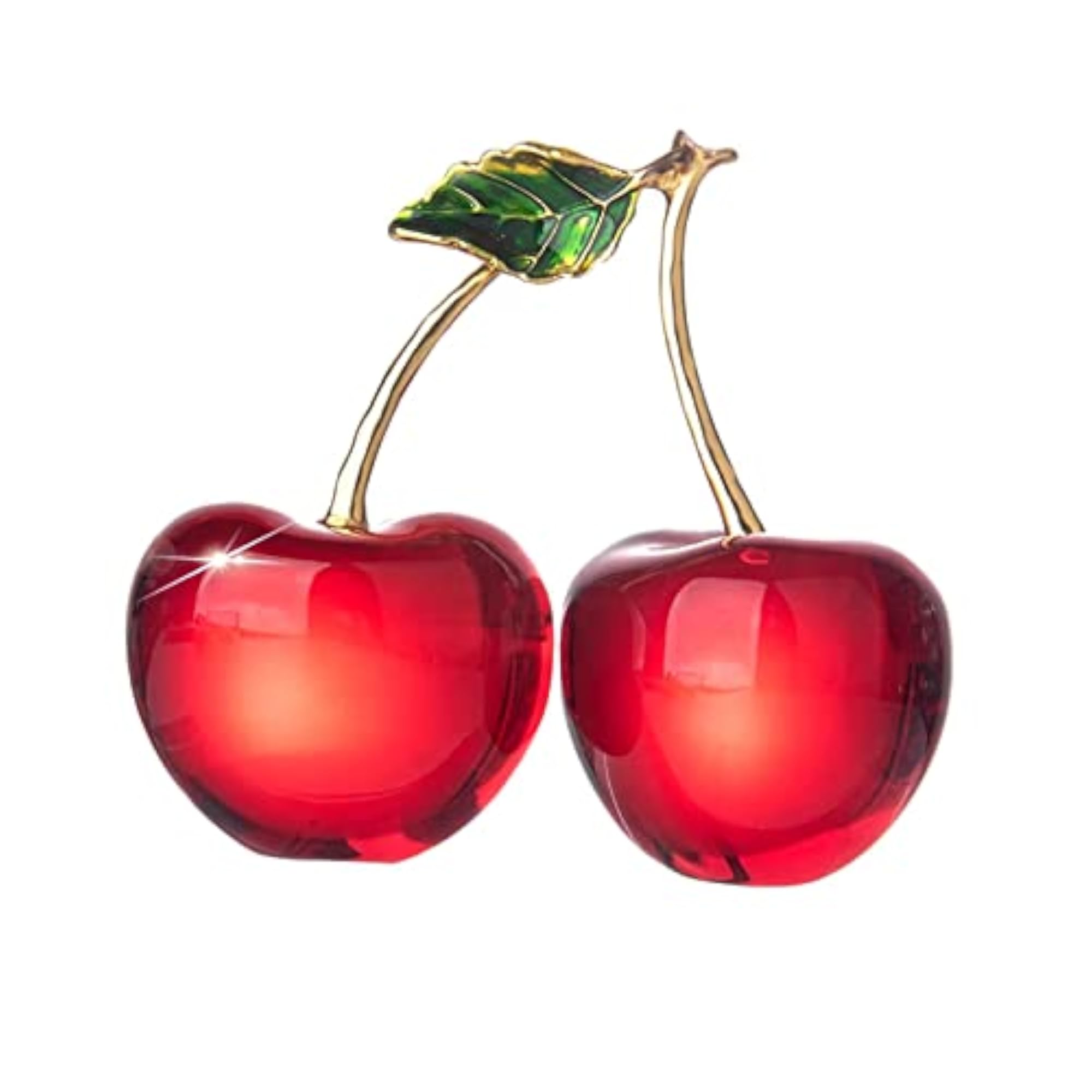 Crystal Fruit Sculpture Art Bookshelf Decor Ornament