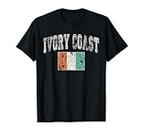 Vintage Retro Faded Ivory Coast Flag Côte d'Ivoire Pride T-Shirt