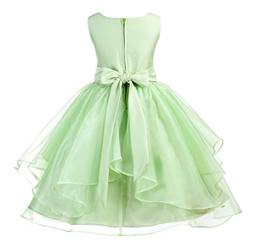 Image of Kids Dresses Baby Girls' A-Line Weddings Festivals Organza Sequins with Cotton Fit and Flair Ball Gown