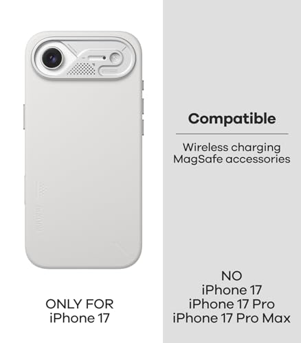 Image of Aulumu A17 Vegan Leather iPhone Air Case | Camera Control | Luxury Comfort | Compatible with MagSafe | Complete Wrap-Around - White