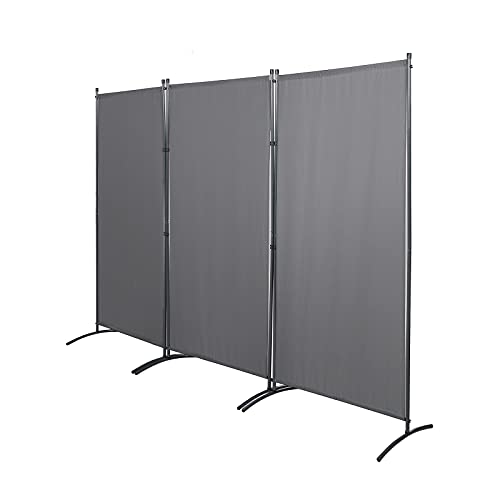JVVMNJLK Indoor Room Divider,Portable Office Divider,Convenient Movable(3-Panel),Folding Partition Privacy Screen for Bedroom,Dining Room, Study,102" W x 19.7" D x 71.3" H,Dark Gray JVVMNJLK Indoor Room Divider,Portable Office Divider,Convenient Movable(3-Panel),Folding Partition Privacy Screen for Bedroom,Dining Room, Study,102" W x 19.7" D x 71.3" H,Dark Gray