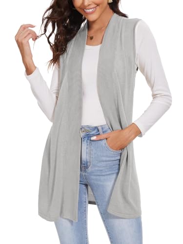 Image of Spicy Sandia Womens Sleeveless Long Knit Cardigan Vest