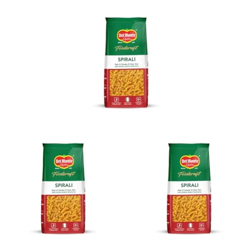 Image of Del Monte Foodcraft Spirali Pasta, Durum Wheat Semolina, 500g| No Maida | Authentic Italian Taste | High Protein & Fibre | Zero Trans Fat (Pack of 3)