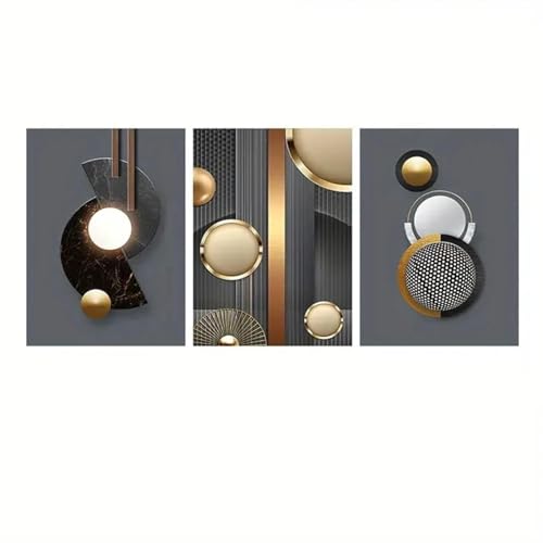 Impression sur toile abstraite 60x80cm triptyque décoration murale