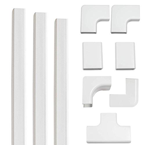 Echogear On-Wall Cable Raceway Kit for Hiding Up to 4 Cords - Easy