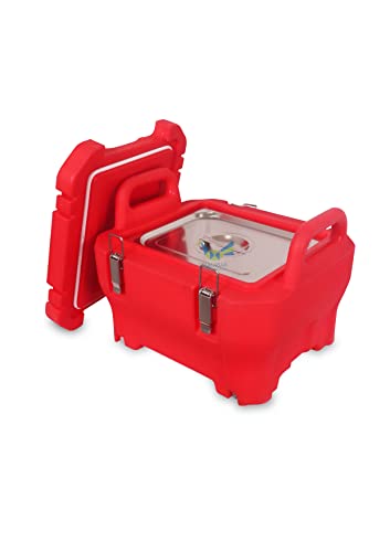 Image of Square Isothermal Container with Handle, Hot and Cold Pot, Casserole, Hot and Cold Container with Wheel, for Food Storage, for Food Transportation and for Cloud Kitchen (Rectangular 10 LTR)