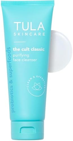 TULA Skin Care The Cult Classic Purifying Face Cleanser - Gentle and Effective Face Wash, Makeup Remover, Nourishing and Hydrating, 4.2 oz.