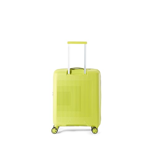 American-Tourister-Aerostep-8-Wheels-55-Cm-Small-Cabin-Trolley-Bag-Hard-Case-Polypropylene-360-Degree-Wheel-System-Luggage-Trolley-Bag-for-Travel-for-Men-and-Women-Red-dot-Award-Winner-Light-Lime