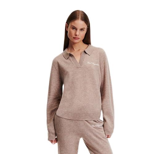 Sweater cachemire Karl maillot de survêtement beige pour vos weekends cosy