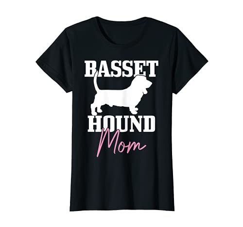 Mujer Basset Hound Mamá Divertida Linda Amante del Perro Basset Hound Camiseta