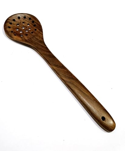 Cuillère à riz en bois perforée pour égoutter l'excès d'eau facilement - 2