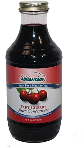 Tart Cherry Juice Concentrate - Premium Glass Bottle 16oz 100% Pure Michigan-Grown Montmorency Tart Cherries (16oz, 2)