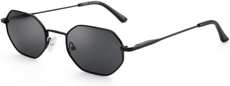 ZENOTTIC Small Octagonal Polarized Sunglasses for Women Men Hippie Metal Frame Retro Rectangle Sun Glasses - Image 3