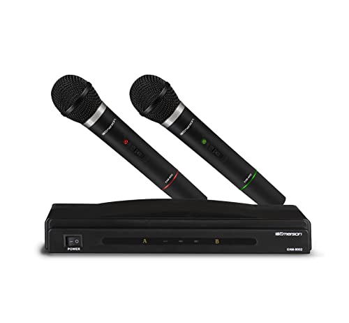 Emerson Eam-9002 Dual Handheld Wireless Microphone Starter Kit With Wireless Fm Receiver, Black #TOP8
