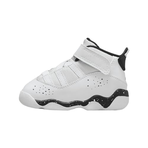 Jordan 6 Rings Baby/Toddler Shoes (323420-111, White/White/Black) Size 10