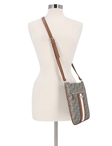 Image of Nautica Lakeside Signature Jaquard North South Crossbody Bag