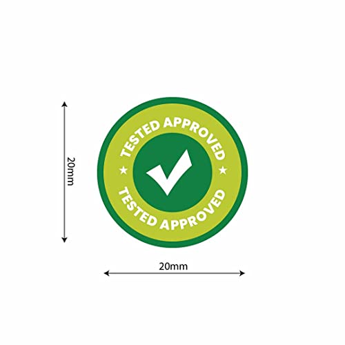 Image of CVANU 1000pcs Tested Approved Mini Sticker in Green Color Round Shape (20 X 20mm) cv8