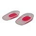 EzzySo Wohlbefinden Klar Orthotic Gel Heel Cups für die Behandlung von Fersensporn (11 Paare),Rot