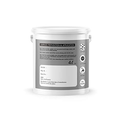 GRANOTONE Floor Paint 4 Litre Jet Black Colour Polyurethane and Acrylic Polymer Based Concrete Sealer Anti Slip Thick and Durable for Cement Floor and Tiles Made in India