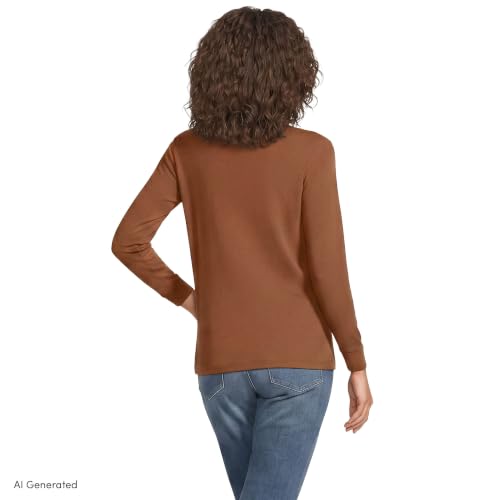 Image of Lands' End Women's Cotton Mock Turtleneck