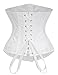 YUNAR Women Cottage Core Fancy Waist Trimmer Cincher Fashion Corset Belt (White, M)