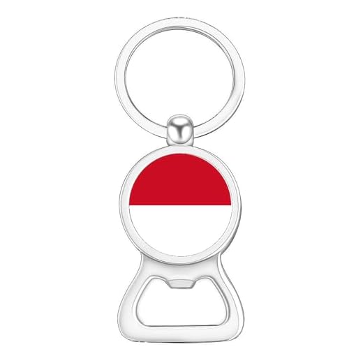 ALTCIRNMD Drapeau De Monaco À Motif Rouge Et Blanc,Porte-Clés De Poche,Petite Bière,Mini Porte-Clés,Décapsuleur pour Un Usage Quotidien,Cuisine À Domicile,Restaurant,Pub,Barman,Bar,Cadeaux De Noël P