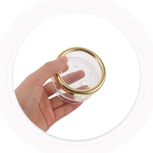 Cabilock 透明アクリル製オルゴール組み立て用カバー 丸型アクリルシェル 防塵機能付き 多用途対応 DIYオルゴール修理プロジェクトや特別なプレゼントに最適 3個セット [4]
