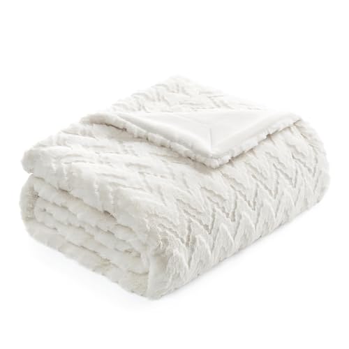 Cozy Bliss Faux Fur Textured Throw Blanket (60x80)