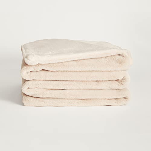 Unhide Lil’ Marsh - Faux Fur Blanket - Durable, Lightweight, Extra Soft Blanket - Machine Washable - Add A Layer Of Softness To Any Bed, Couch, Or Reading Chair - Beige Bear, Medium (60” X 80”) #TOP30