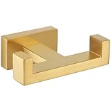 Angle Simple Double Towel Hook, SUS304 Stainless Steel Bath Towel Holder, Bathroom Kitchen Double Wa