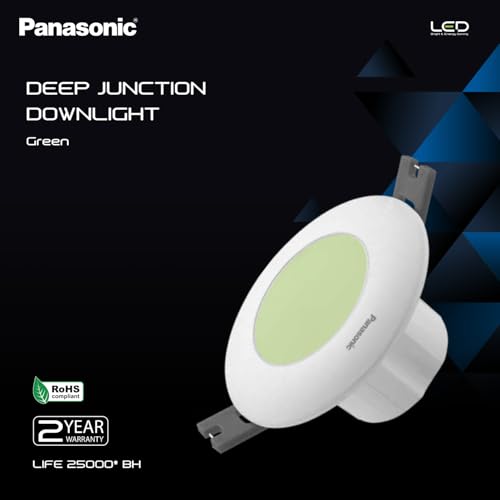 Image of Panasonic 3 Watt Deep Junction Downlighter, Round LED Junction Downlight (Green - PDLM1603GR2-2)