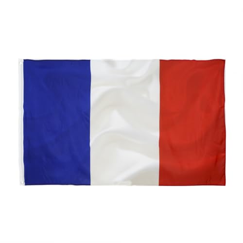 France flag french flag Flag 3x5FT -(90x150cm) Decoration Indoor/Outdoor Quality Polyester with Vivid Color and Brass Grommets Decorations