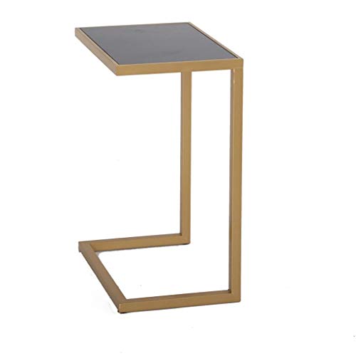 HTL Storage Table Glass Side Table Large Area Sofa Side Table for Livi