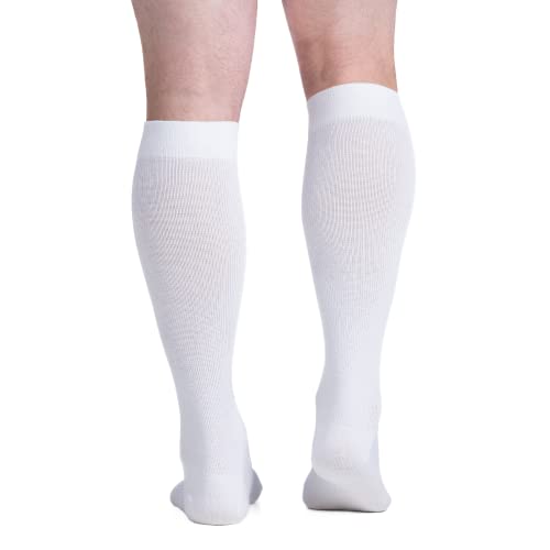 Image of EvoNation Men & Women Knee High 20-30 mmHg Graduated Compression Cotton Socks - Firm Pressure Compression Garment