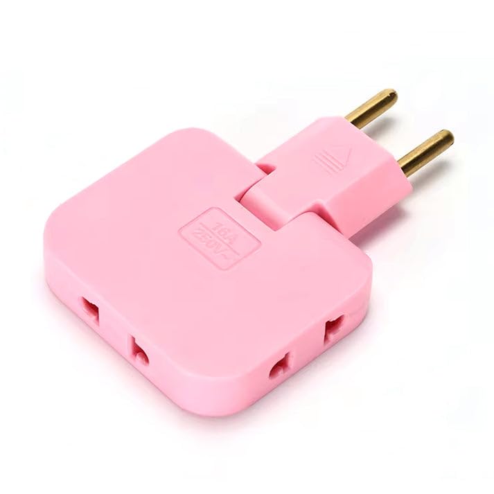 Garth Wireless 3 in 1 Foldable Wall Plug Adapter Socket Converter for Home Travel and Office Use Compact Design Universal Compatibility Easy Storage Durable Build (Pack of 2)