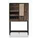 Pemberly Row Transitional 8-Bottle Wine Cabinet, Reclaimed Oak Finish, 31.49