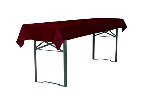 TexDeko® Tischdecke für Bierzeltgarnitur universell 250x100 cm Bordeaux – Ansicht 1