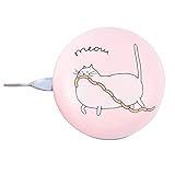 CLISPEED Metall Fahrradklingel Mini Klingel Runde Katze Muster Glocke Klingel Hupe Loud Clear Sicherheitswarnung Fahrradhorn für Erwachsene Kinder Fahrrad Mountainbike Zubehör