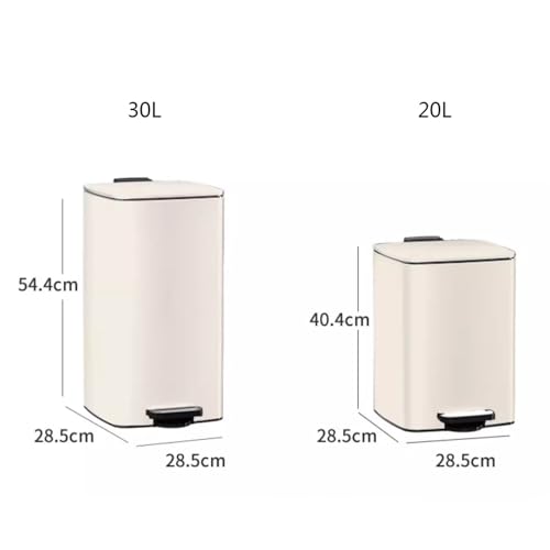 Caneca de basura cuadrada pedal acero inoxidable 20/30L miniatura 2