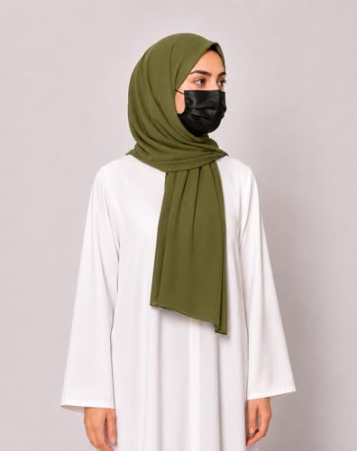 Image of Premium Georgette Hijab for Girls & Women | Lightweight and Breathable | Combo Pack of 4 | 180 cm x 70 cm