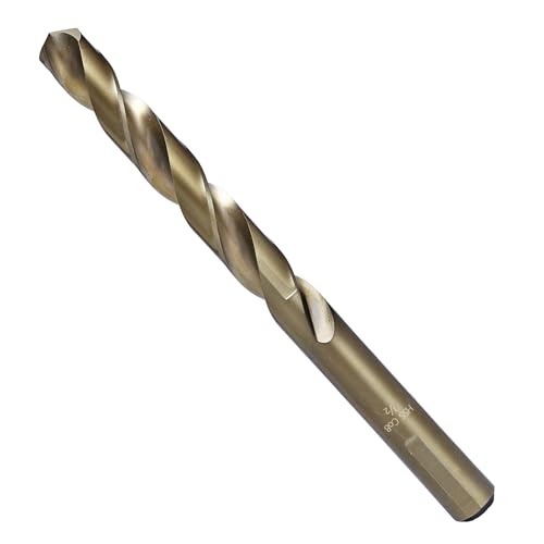 Image of COMOWARE Cobalt Drill Bit Set- 1 /2 inch M42 High Speed Steel Twist Jobber Length for Hardened Metal, Stainless Steel, Cast Iron and Wood Plastic