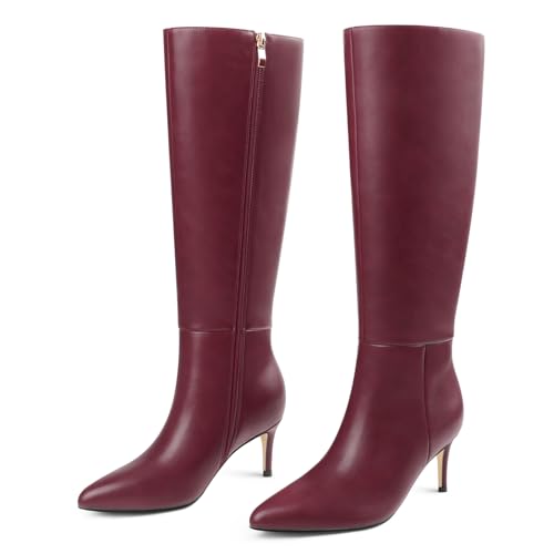 Image of JOY IN LOVE Knee High Boots for Women Chunky Heel Tall Boots