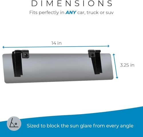 Glare Guard G GLAREGUARD-GREY Glare Guard Polarized Sun Visor For Car, Sun Visor Extender For Car, Anti-Glare Car Sun Visor thumb #7