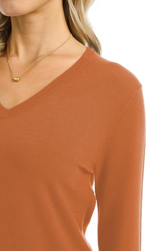 Image of QUALFORT Women's Sweaters Long Sleeve Soft Lightweight Basic Knitted Pullover Sweater