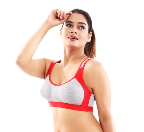 Image of CITYBABE Sports Bra for Women, Breathable Fabric, Support and Comfort, B Cup (B, Blue Pink, 30B)