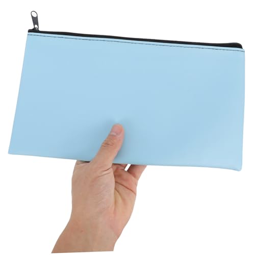 2pcs Money Pouches Zipper Pu Leather Bank Bag Large Capacity Cash Deposit Organizer Elegant Design4