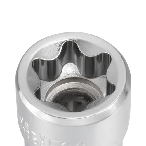 Vaso E20 Torx hembra de 3/8 de pulgada forjado en Cr-V de alta resistencia estructural 6